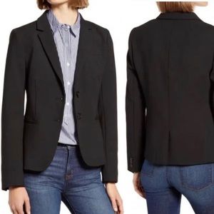 J. Crew SchoolBoy Blazer in Black Tortoise Shell Buttons Academia J Crew